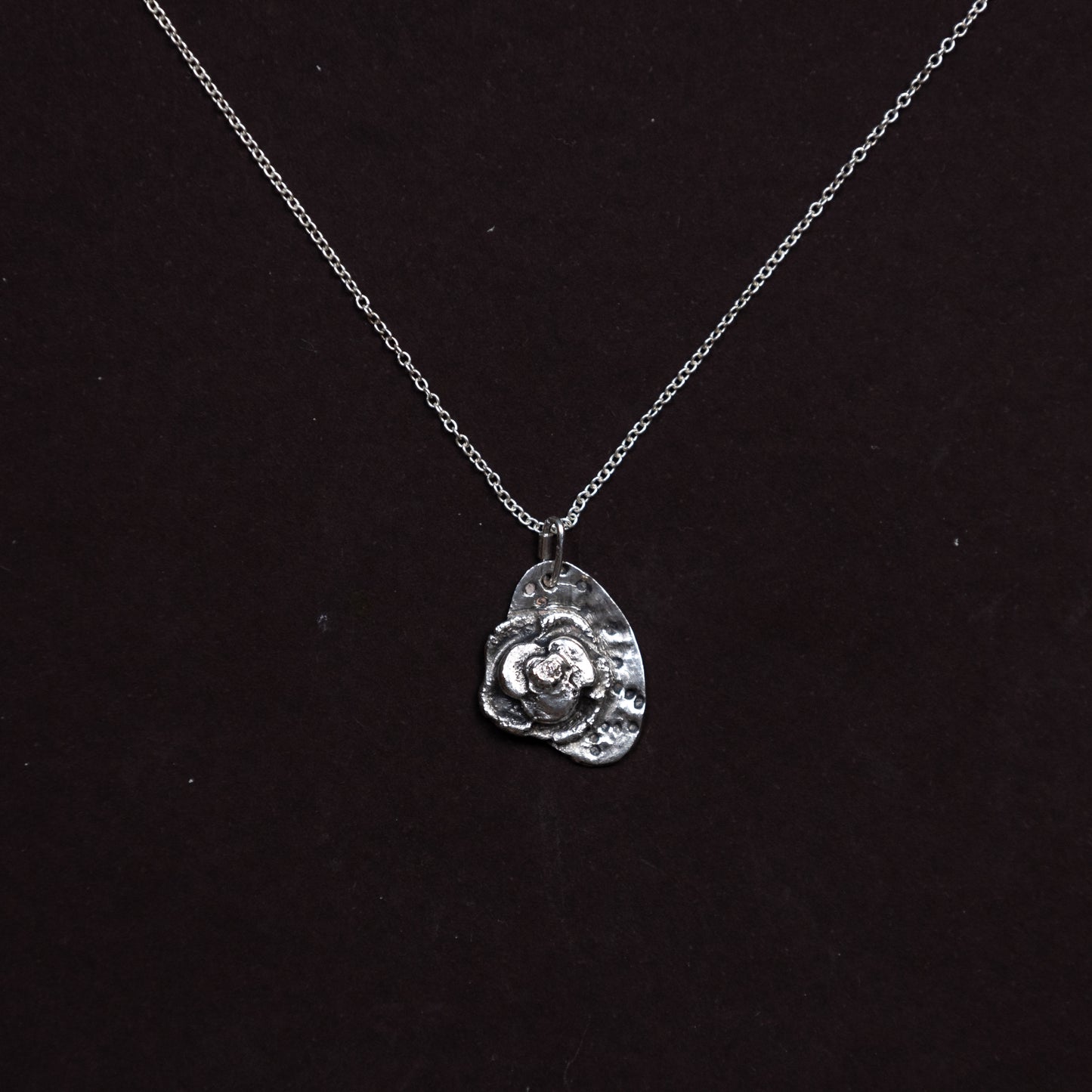 Vintage rose necklace