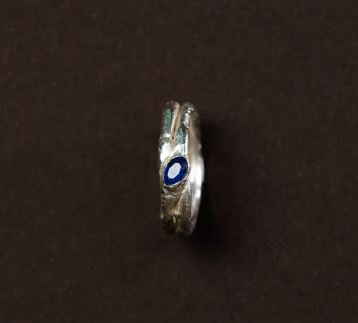 Sapphire silver ring