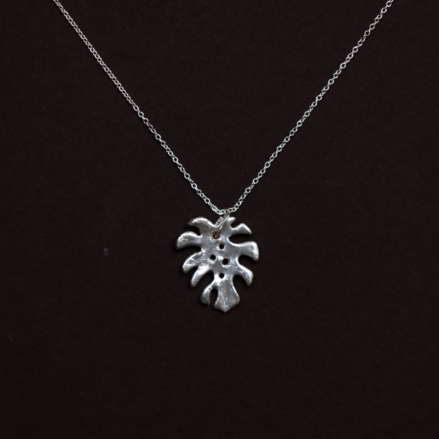 Monstera leaf necklace