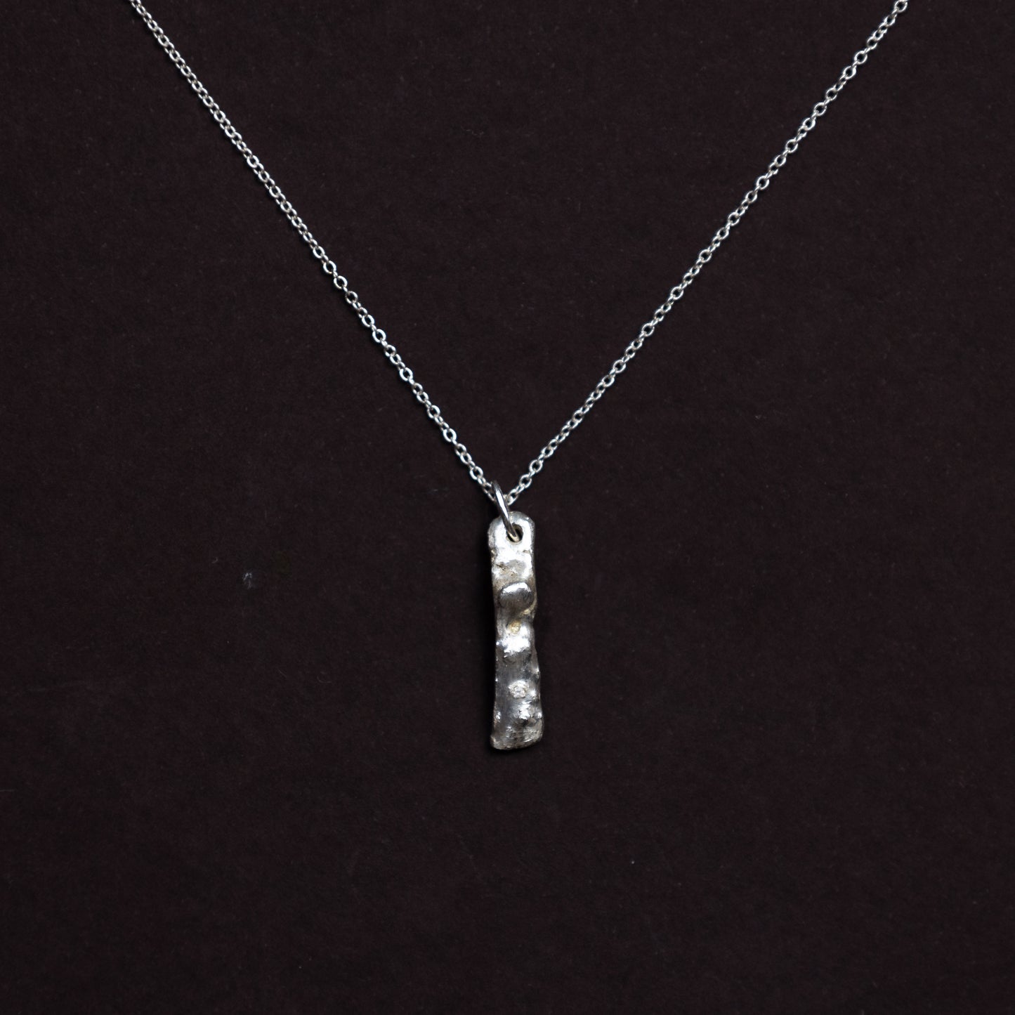 Long silver pendant